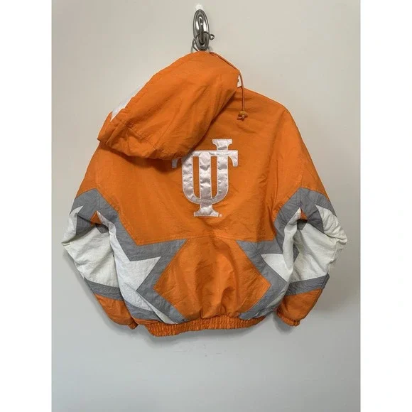 Vintage Tennessee Volunteers VOLS STARTER Star Style Hooded Jacket Sz L Orange - Picture 1 of 10